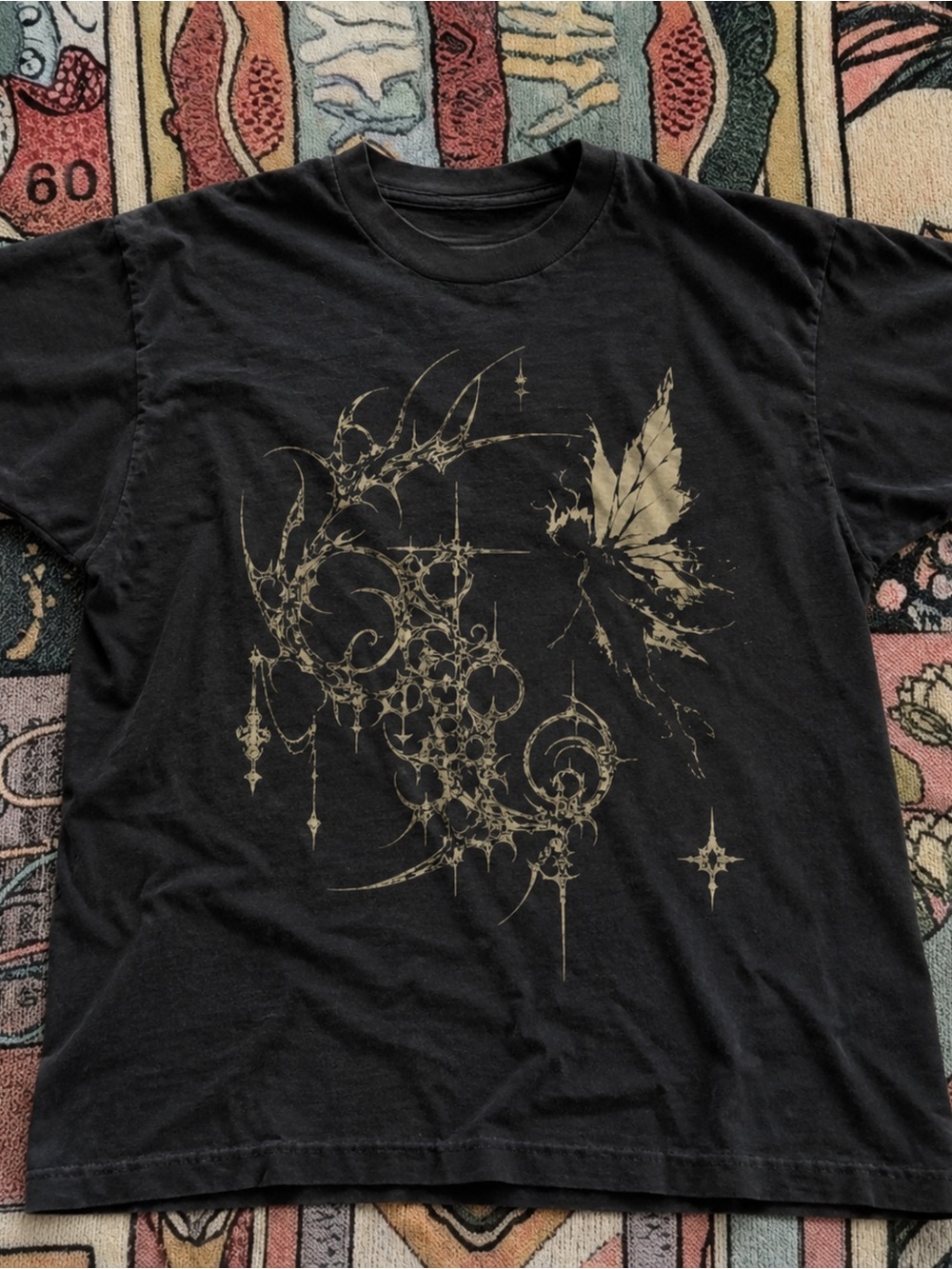 Gildan Black Short Sleeve Tee with Gold Graphic